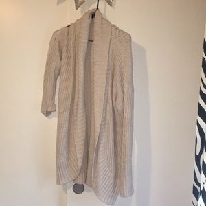 cream cardigan